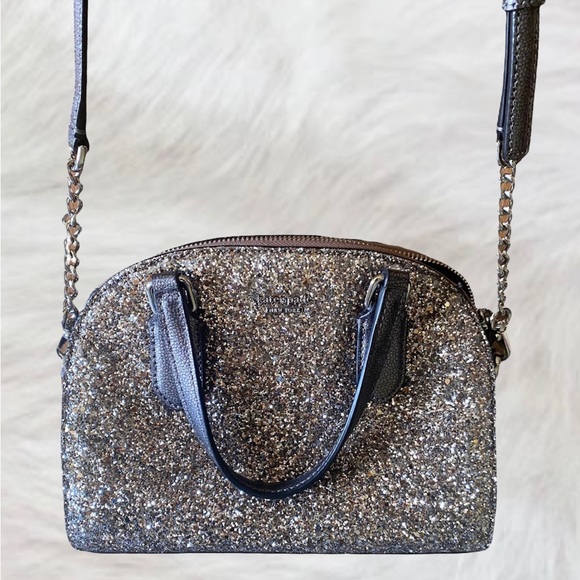 *SOLD* Kate Spade Laurel Way Brown Glitter Mini Reiley Bag ✨NEVER USED✨ - Picture 2 of 7